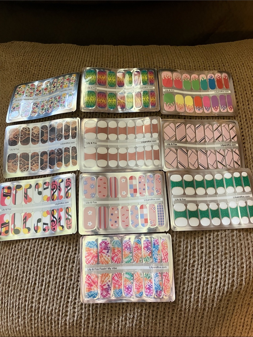 Salon quality nail wraps set of 10